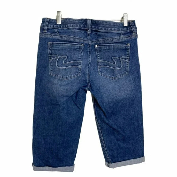 WHBM pedal pusher 4 blue denim capris casual - Picture 2 of 4